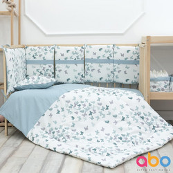 Abo Butterfly Σετ Κούνιας 70x140cm Mint 8τμχ