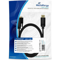 Καλώδιο MediaRange DVI to DisplayPort connection, gold-plated, DVI-D socket (24+1 Pin)/DP plug, 2.0m, black (MRCS131)
