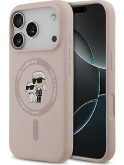 Karl Lagerfeld Rifign Signature Logo MagSafe Back Cover Pink (iPhone 18 Pro / 17 Pro)