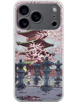 Θήκη Ukiyo-e - Cherry Blossom iPhone 17 Pro Flexible TPU (Διάφανη Σιλικόνη)