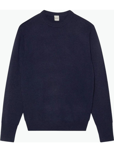 Aspesi Wool Crew Neck Sweater Navy