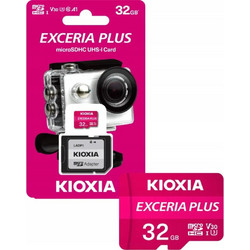 Kioxia Exceria Plus microSDHC 32GB Class 10 U3 V30 UHS-I + Adapter