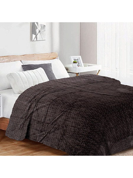 Κουβέρτα Fleece Υπέρδιπλη 220X240 Dimcol Jacquard Brick 8 (220x240)