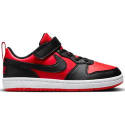 Nike Court Borough Παιδικά Sneakers Μαύρα Κόκκινα DV5457-600