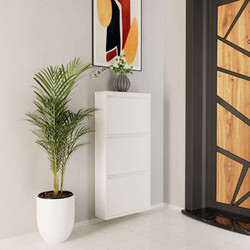 Hanah Home Παπουτσοθήκη 3 Piece Metal Λευκή 50x15x103cm 159Orn1102