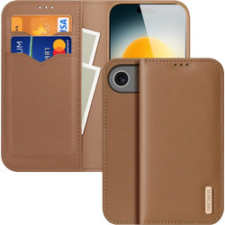 Θήκη iPhone Air - DUX DUCIS Hivo Series - Flip Πορτοφόλι από Αυθεντικό Δέρμα - Καφέ - RFID/Wallet/Stand