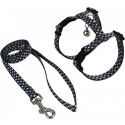 Pet Interest Σαμαράκι Plaid με Οδηγό 100cm Γκρι 25-45cm, S