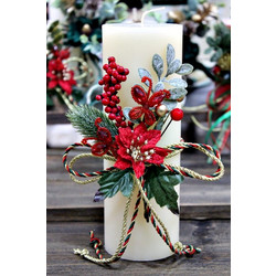 Keradiko Εκρού Αρωματικό Κερί 6,5*20cm 97191 003997