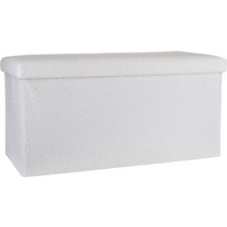Estia ESTIA ΣΚΑΜΠΟ CUBE TEDDY ΜΕ ΑΠΟΘΗΚΕΥΤΙΚΟ ΧΩΡΟ 76Χ38cm ΛΕΥΚΟ