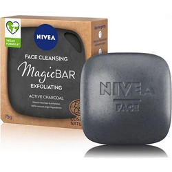 Nivea Naturally Clean Carbon Active Μπάρα Σαπουνιού Καθαρισμού Προσώπου 75gr