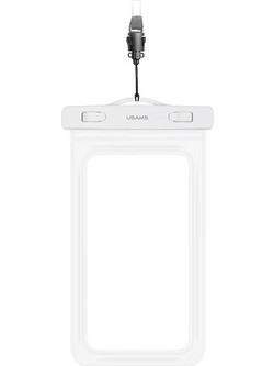 USAMS αδιάβροχη θήκη smartphone US-YD011, έως 7" IPX8, λευκή