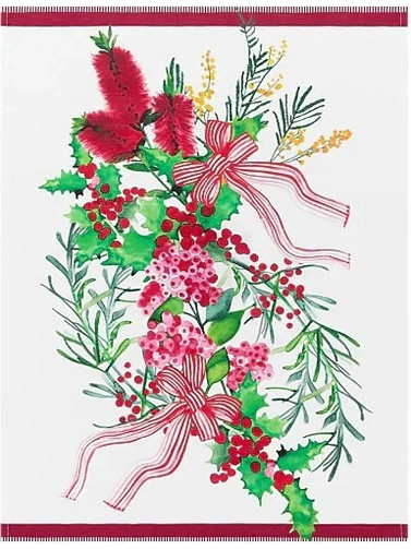 Maxwell & Williams Festive Flor Cotton Σετ Πετσέτες Βαμβακερές 4Τεμ