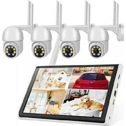 WiFi Ολοκληρωμένο σύστημα CCTV 4 Κάμερες HD NVR και ασύρματη οθόνη Ai Smart NVR Kits