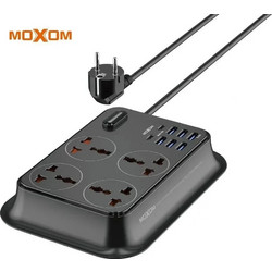 Moxom MX-ST07 Πολύπριζο 4 Θέσεων με 6*USB 2*TUPE-C