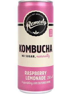 Remedy Κομπούχα 250ml Κομπούχα Remedy Λεμόνι & Σμέουρο 250ml