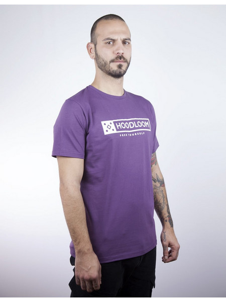 Hoodloom T-shirt με Τύπωμα Free Yourself - Βιολετί
