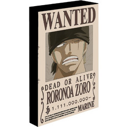 Pyramid One Piece - Zoro Wanted - Light Canvas 40X30 Cm