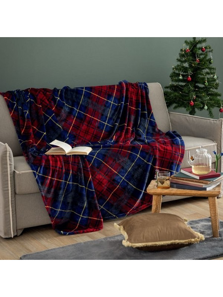 Κουβέρτα Fleece Μονή Claus Palamaiki Μπλε 160X220