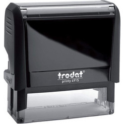 Trodat printy σφραγίδα μαύρη 4915 με μαύρο μελάνι, 70x25χιλ. Δυνατότητα εκτύπωσης