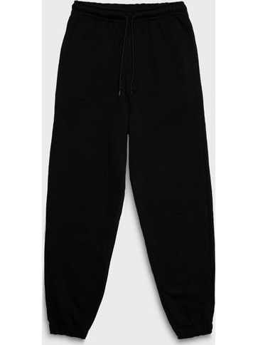 CAT LABEL Ανδρικό Παντελόνι Φόρμας Fleece Μαύρο