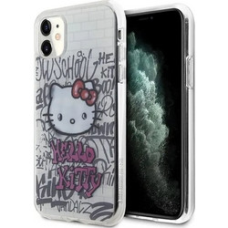 Hello Kitty IML Kitty On Bricks Graffiti case for iPhone 11 / Xr - white - (Hel000003-0)