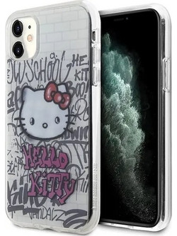 Hello Kitty IML Kitty On Bricks Graffiti case for iPhone 11 / Xr - white - (Hel000003-0)