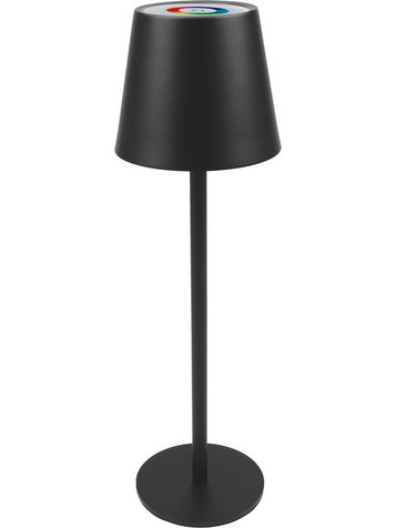 POWERTECH LED επιτραπέζιο φωτιστικό HLL-0195, RGB, ρυθμιζόμενο, επαναφορτιζόμενο, μαύρο