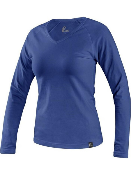 T-shirt CXS MARY, γυναικείο, V-λαιμός, μακρυμάνικο, μπλε