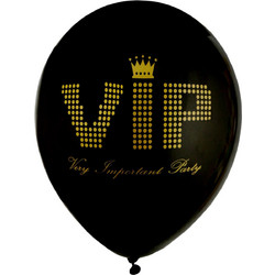 Μαύρα μπαλόνια VIP crowned (8 τεμ) 4474