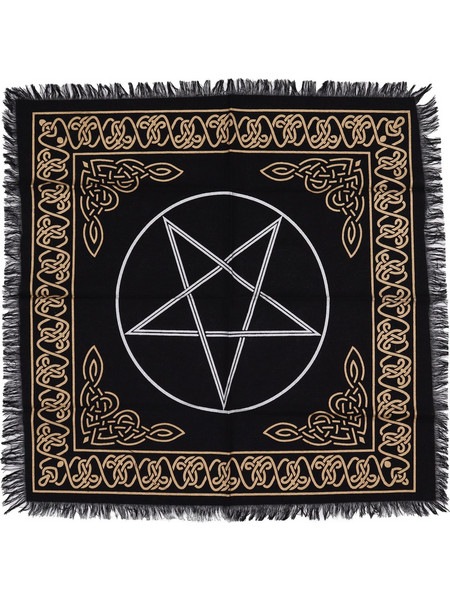 Esoteric Fringed Altar Cloth - Pentagon