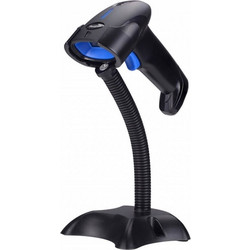 Ασύρματο/Ενσύρματο CCD Barcode Scanner Power on BCS-02BW, με stand BCS-02BW