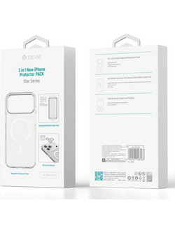 Θήκη TPU & PC & Tempered Glass & Camera Cover Devia Apple iPhone 17 Pro Magnetic Shock Proof Star Pack Διάφανο N69939