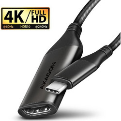 AXAGON RVC-HI2M USB-C - HDMI 2.0 ADAPTER 4K/60HZ ALUMINUM, 25CM CABLE