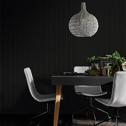 Estiatherm 3D Πάνελ τοίχου Linerio S-Line Black, 2650 x 122 x 12mm