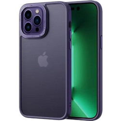 COMMA JOY ELEGANT METAL FRAME ANTI-SHOCK CASE IPHONE 14 PLUS - PURPLE