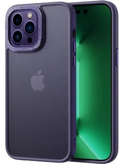 COMMA JOY ELEGANT METAL FRAME ANTI-SHOCK CASE IPHONE 14 PLUS - PURPLE