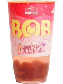 Bubble Tea Sakura Peach 360ml | 6 τεμάχια | Bobble Bobble