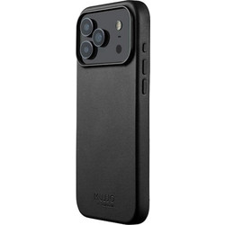 Mujjo Back Cover Δερμάτινο 1mm Μαύρο (iPhone 17 Pro Max)