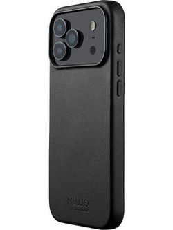 Mujjo Back Cover Δερμάτινο 1mm Μαύρο (iPhone 17 Pro Max)