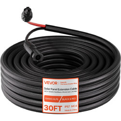 VEVOR Καλώδιο Επέκτασης Ηλιακού Πάνελ 9,14m, 10 AWG, Αδιάβροχο με Συνδέσμους Θηλυκό και Αρσενικό, Μαύρο & Κόκκινο TYNDCBYZXSXDNX8LK001Y3