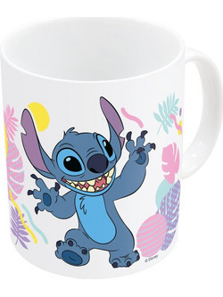 Stor: Stitch Hawaian Flower - Ceramic Mug In Gift Box (325ml) (88140)