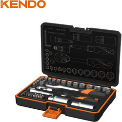 Kendo 90591 Σετ Καστάνια με Καρυδάκια 1/4' & 3/8' 45TMX