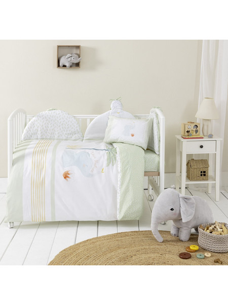 Κουβερλί Κούνιας 100x140 Nima Nature's Kiss White-Green