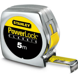 Stanley Powerlock Μετροταινία με Αυτόματη Επαναφορά 19mm x 5m 0-33-194