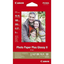 CANON PAPER PP-201 265gr GLOSSY II 100ΦΥΛΛΩΝ 10Χ15cm 2311B072