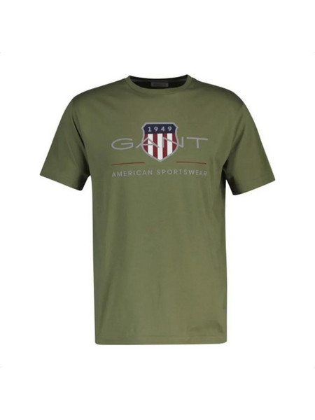 GANT T-SHIRT ΜΠΛΟΥΖΑ ARCHIVE SHIELD ΚΜ 2003199-379-BARK GREEN MEL