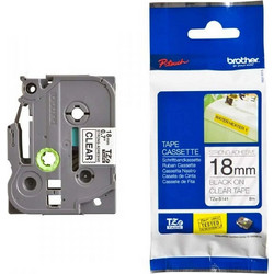 Ταινία Ετικετογράφου Brother (TZE-S141) - 8m x 18mm - Black on Clear TZES141