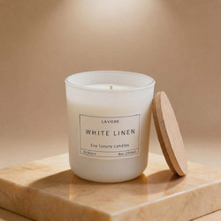 LAVORE White Linen - Αρωματικό Κερί Σόγιας 250ml