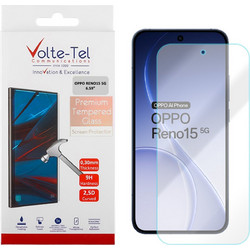 Volte-Tel Tempered Glass Oppo RENO15 5G 6.59in 9H 0.30mm 2.5D Full GLUE