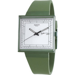 Swatch Ανδρικό Ρολόι με Πράσινο Καουτσούκ Λουράκι SO34G700